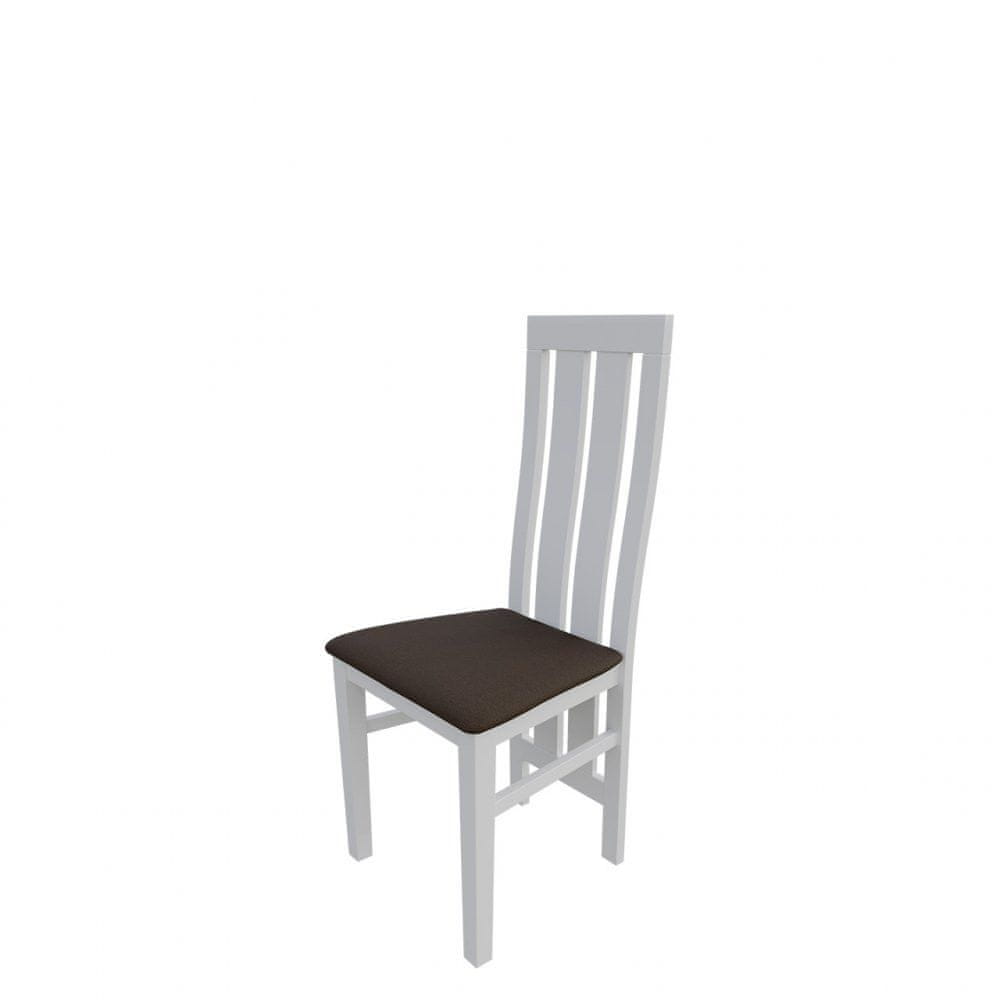 Veneti Jedálenská stolička MOVILE 42 - biela / tmavá hnedá 1